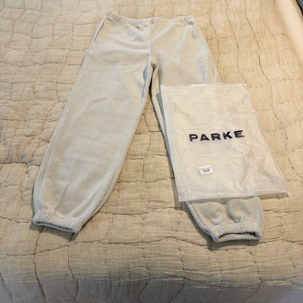 NEW Parke Women's Inside Out Unisex Sweats Joggers Stormy Size XS